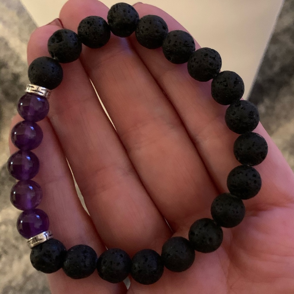 Chakra Bracelet for with Lava stones